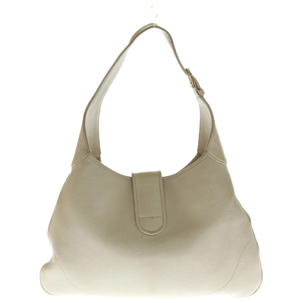 Gucci Leather Beige Logo Bag Gold Aphrodite Shoulder